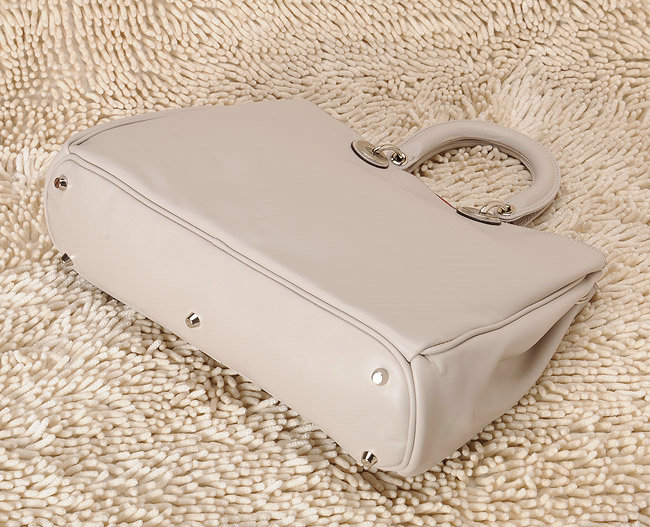 Christian Dior diorissimo nappa leather bag 0901 light grey with silver hardware